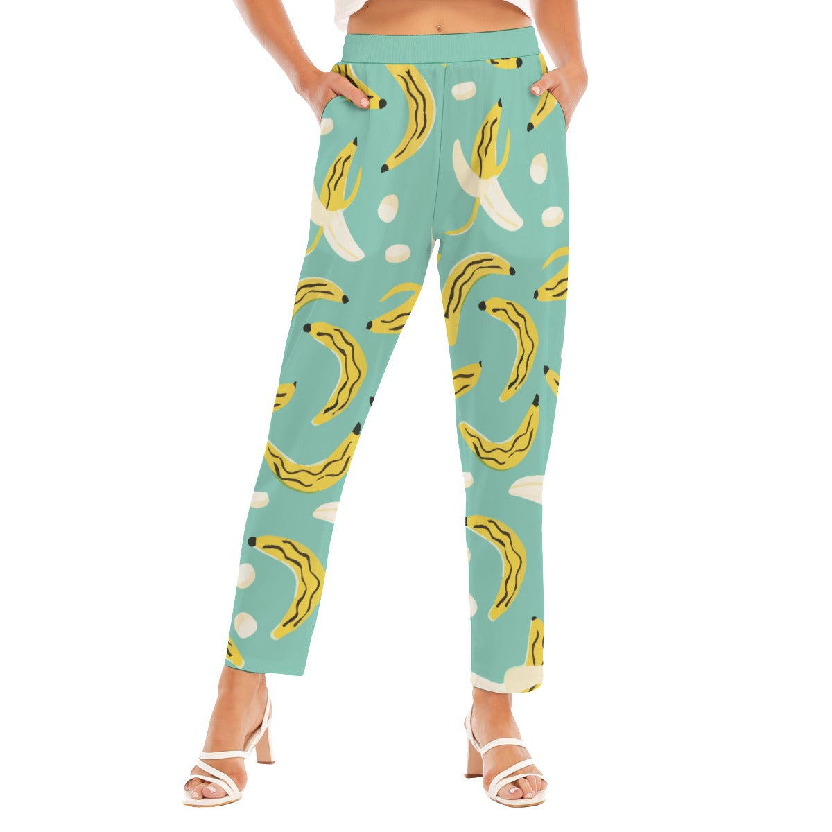 All-Over Print Women's Loose Straight-leg Pants