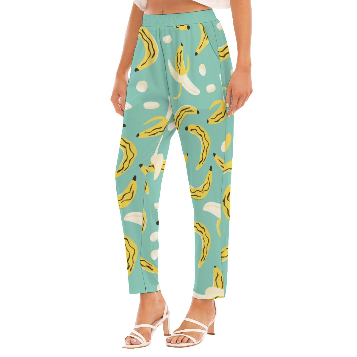 All-Over Print Women's Loose Straight-leg Pants