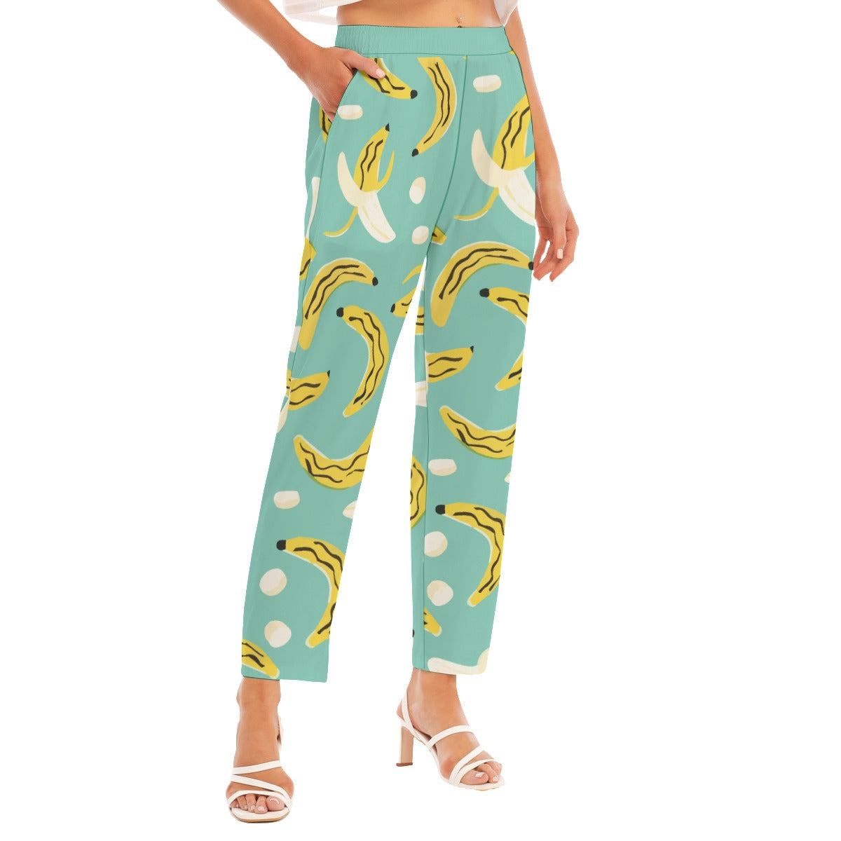 All-Over Print Women's Loose Straight-leg Pants