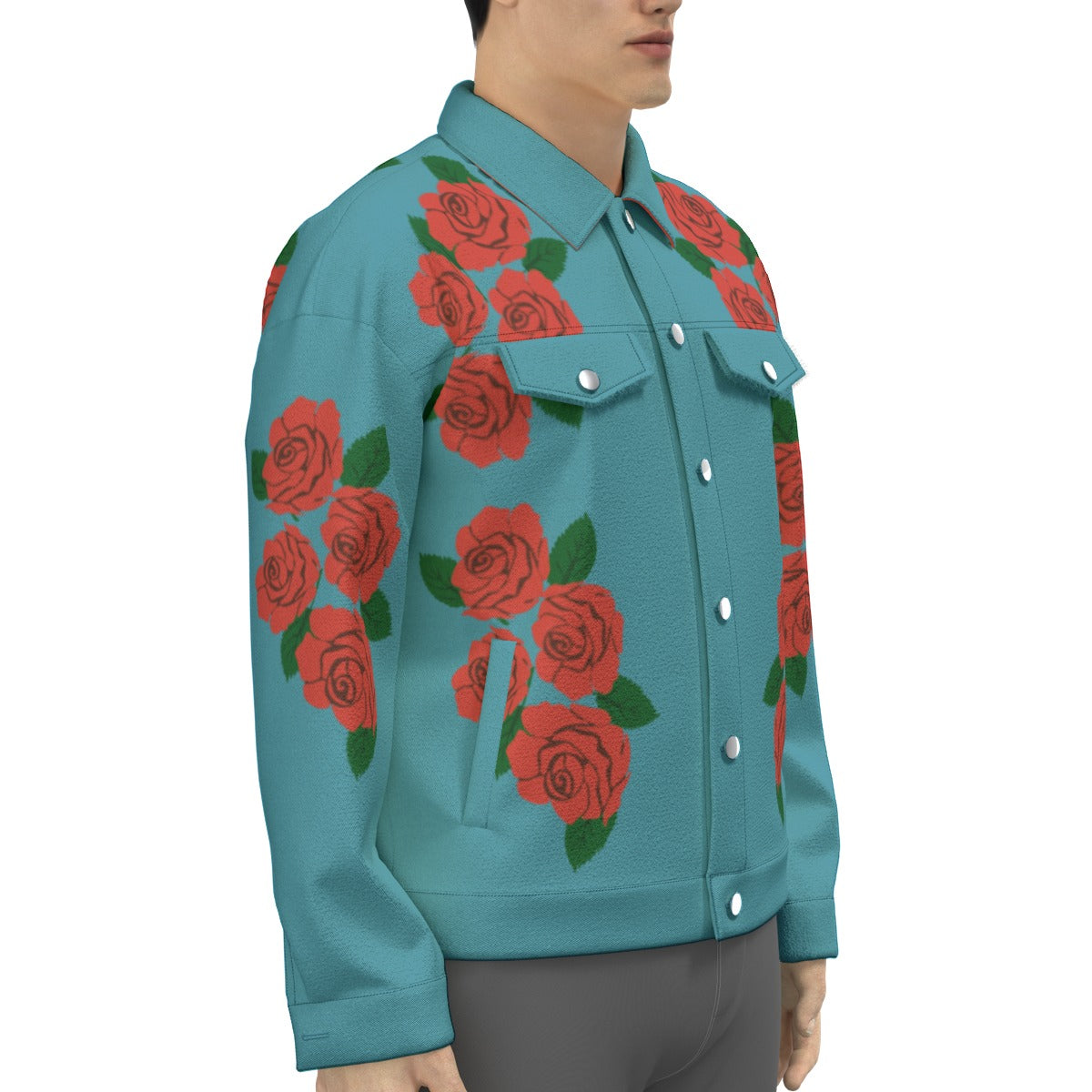 All-Over Print Unisex Lapel Jacket | 245GSM Cotton